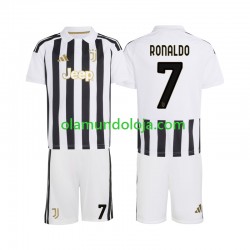 Camisola Juventus Cristiano Ronaldo 7 Criança Equipamento Primeiro 2026-2027 Manga Curta